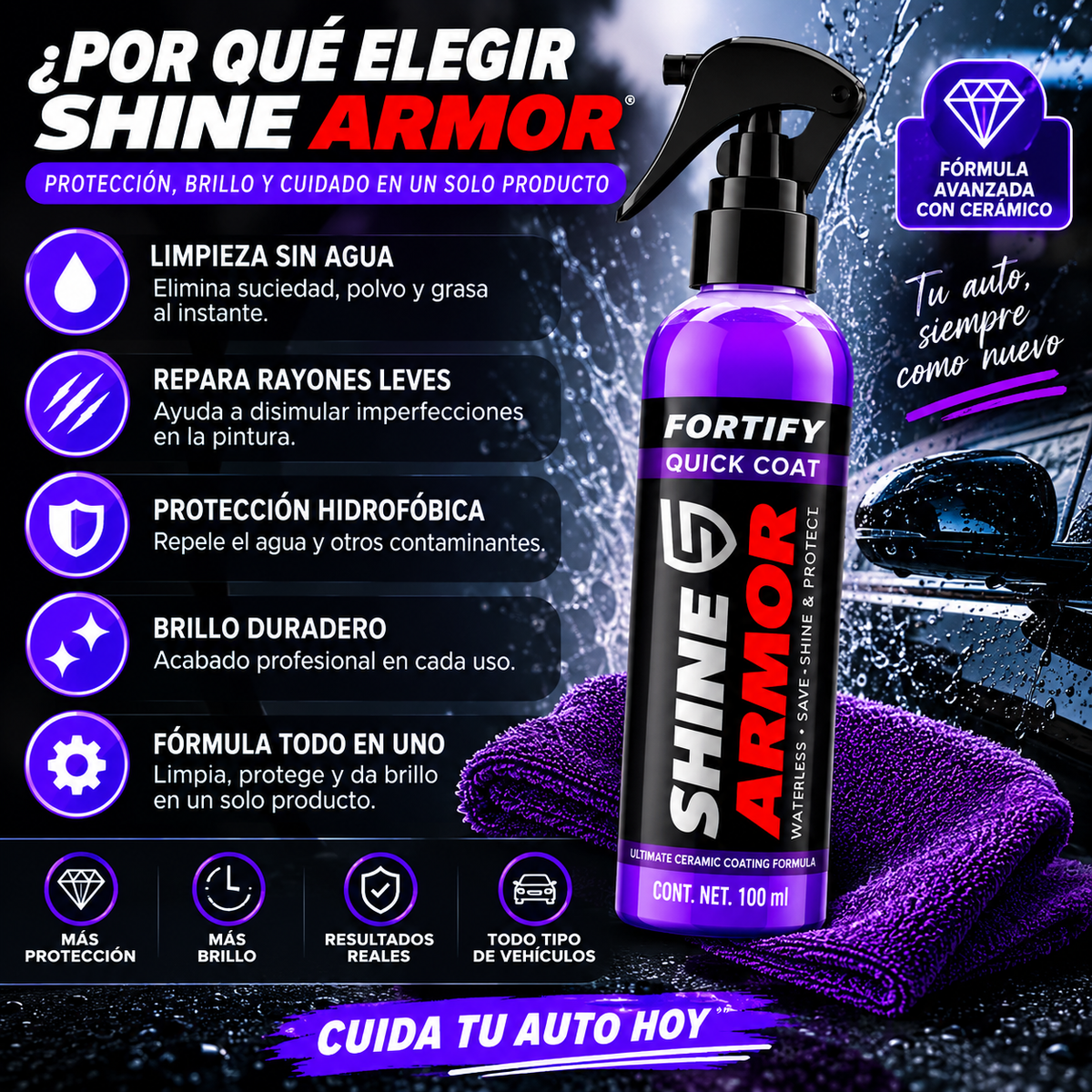 SHINE ARMOR│Revestimiento Ceramico 3 en 1