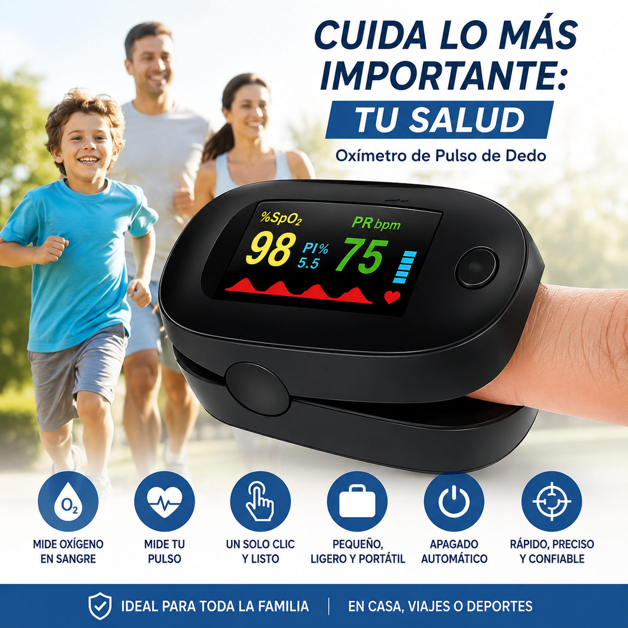 PulseCare│Oxímetro Médico Portátil