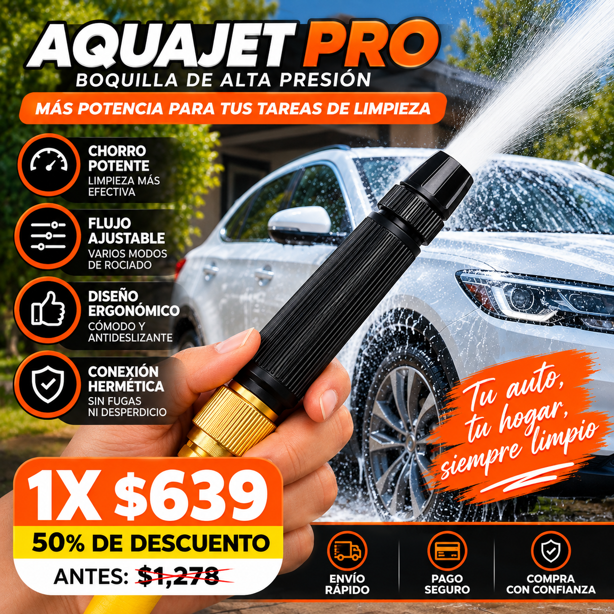 AQUAJET PRO™ | Boquilla de Alta Presión