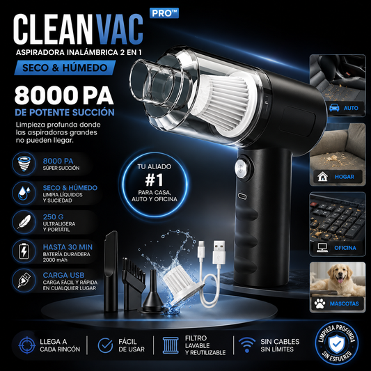 CLEANVAC PRO™│Aspiradora Portátil