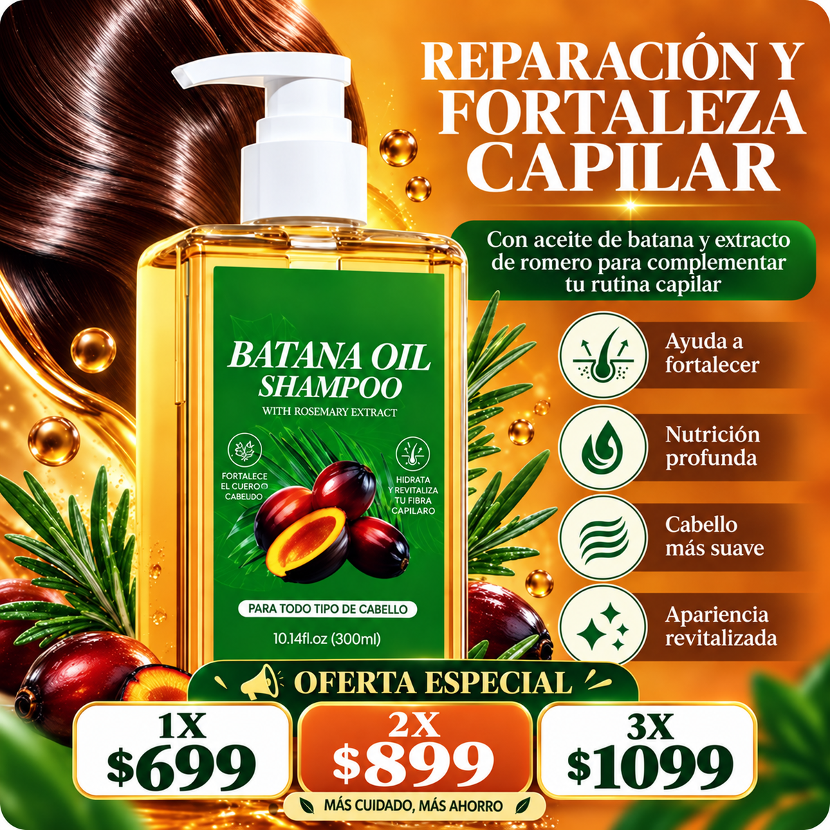 BATANA REVIVE™ | Shampoo de Batana + Romero
