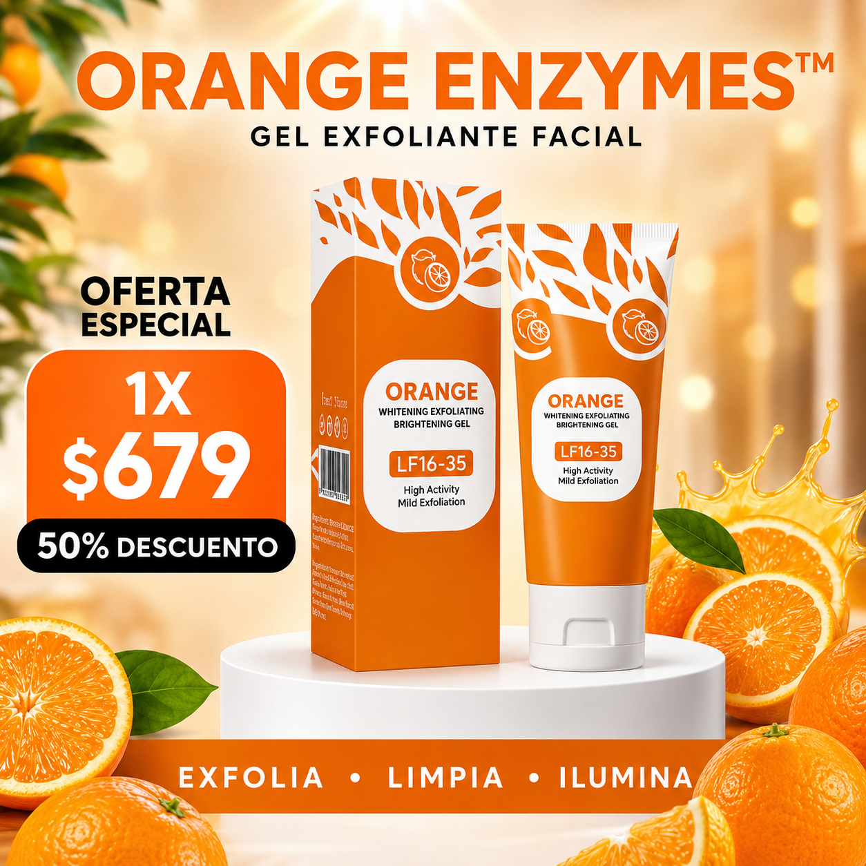 ORANGE ENZYMES™ | Gel Exfoliante Facial