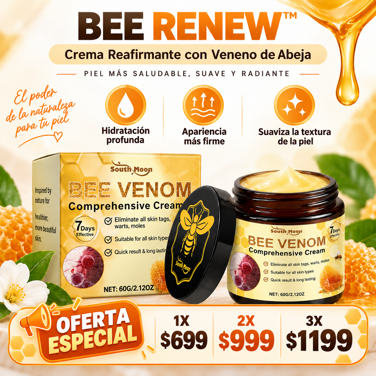 BEE RENEW™ | Crema Reafirmante con Veneno de Abeja