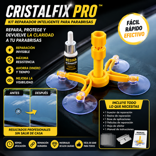 CRISTALFIX PRO™│Kit Reparador Inteligente De Parabrisas