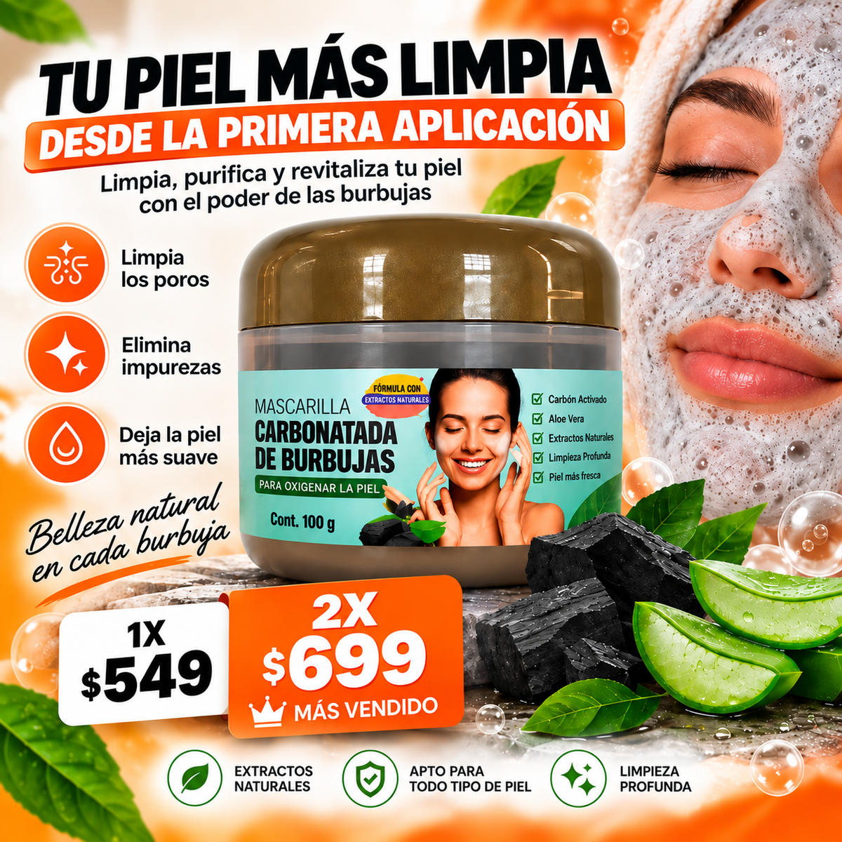 BUBBLE DETOX™ │ Mascarilla De Barro