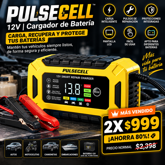 PULSECELL 12V│Cargador de Batería