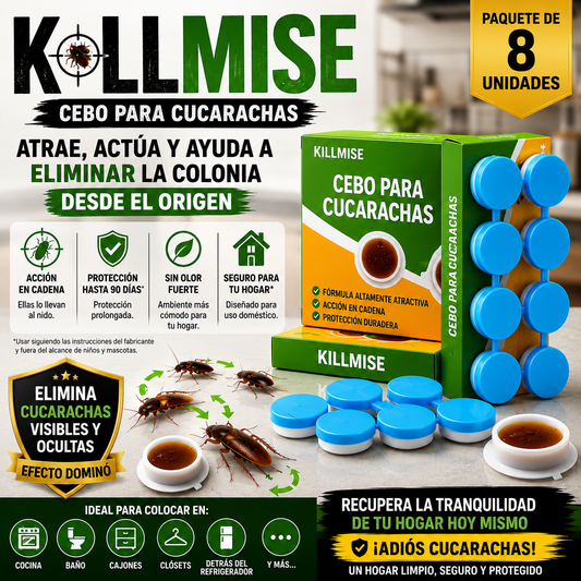 KILLMISE│Repelente De Cucarachas 8 pz