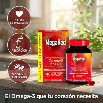 Suplemento MegaRed Omega 3│90 Cápsulas