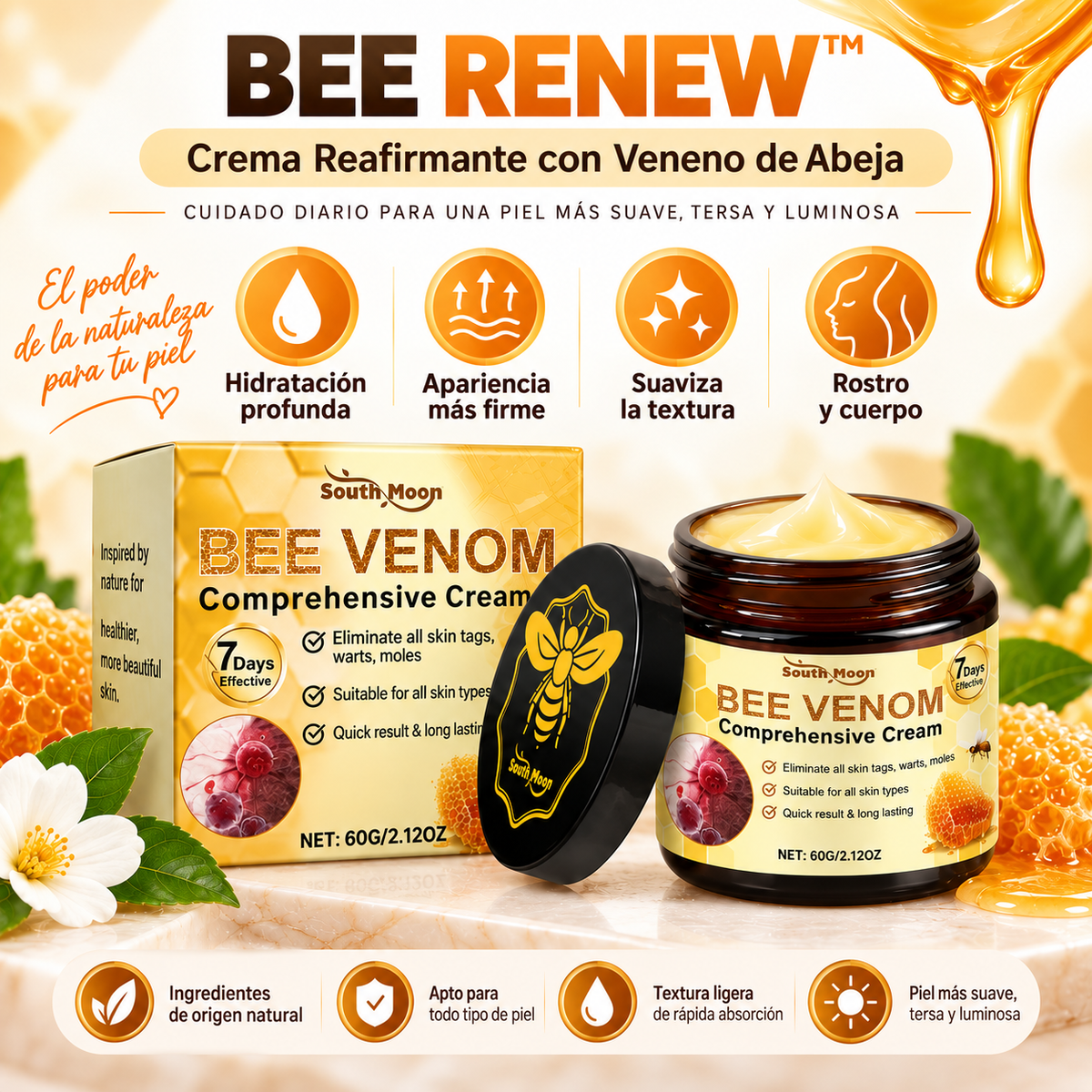 BEE RENEW™ | Crema Reafirmante con Veneno de Abeja