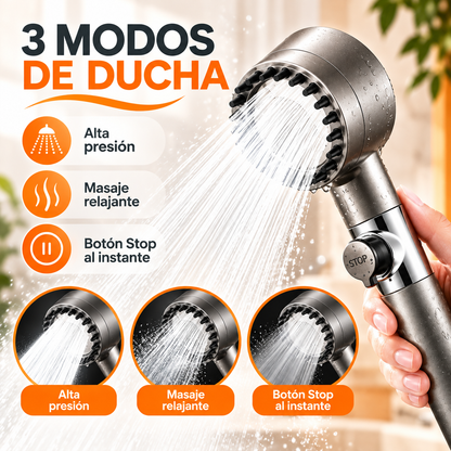 AQUAPURE SPA™ | Regadera Filtrante 3 en 1