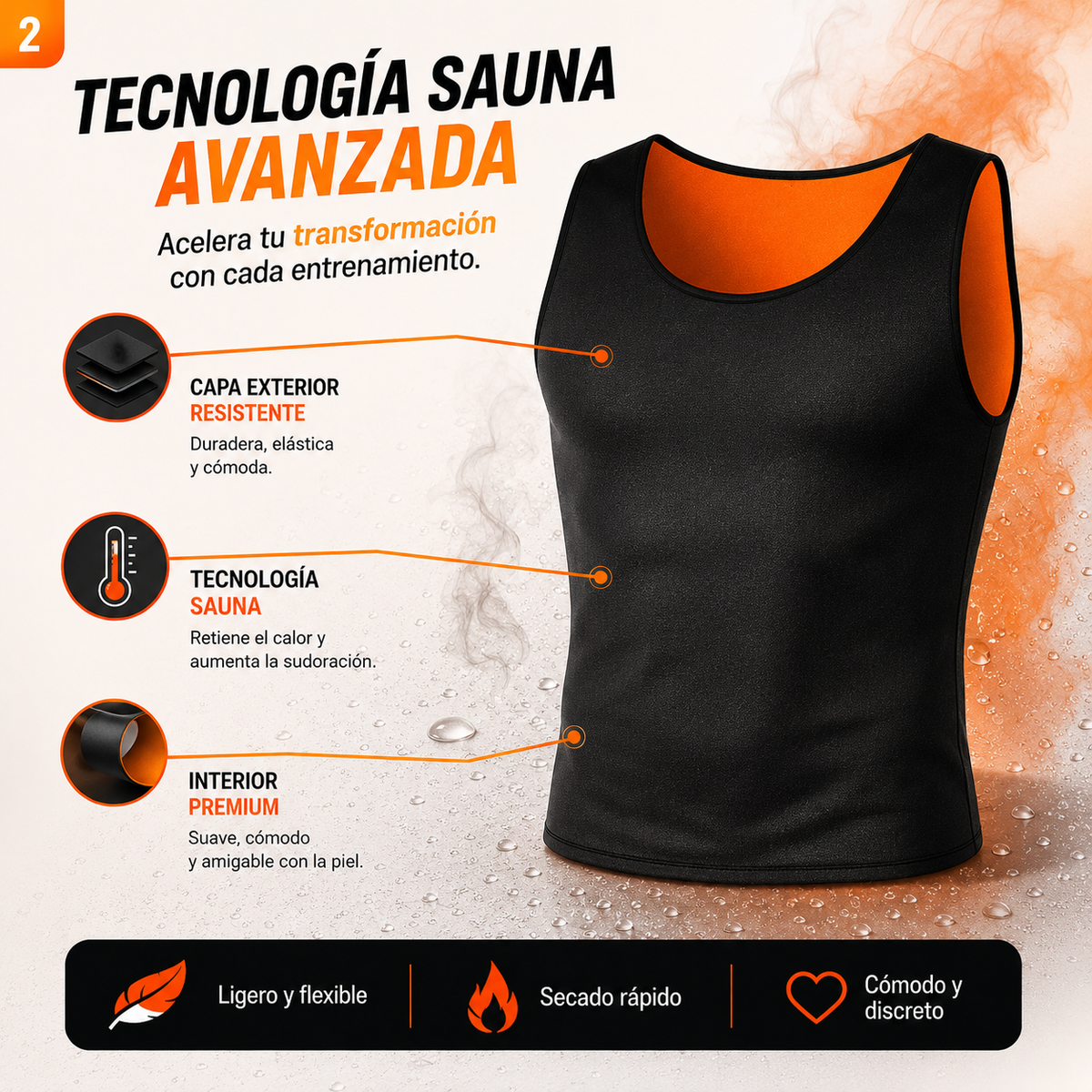 THERMOFIT MEN│Playera Sauna