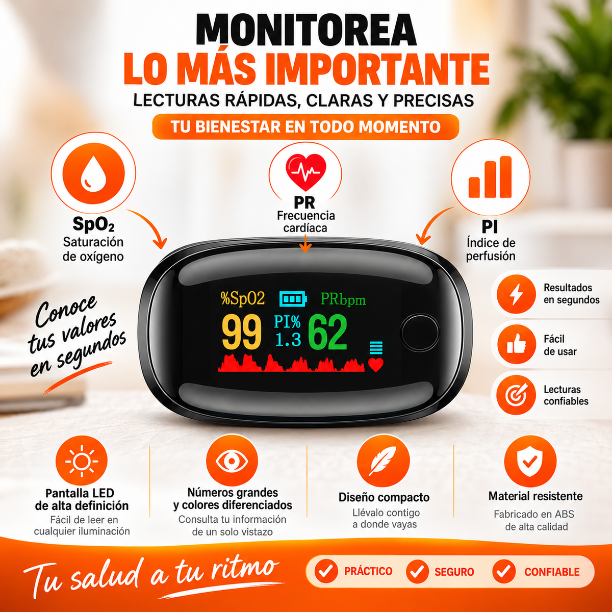 OXYPULSE PRO™ │ Oxímetro Digital de Dedo
