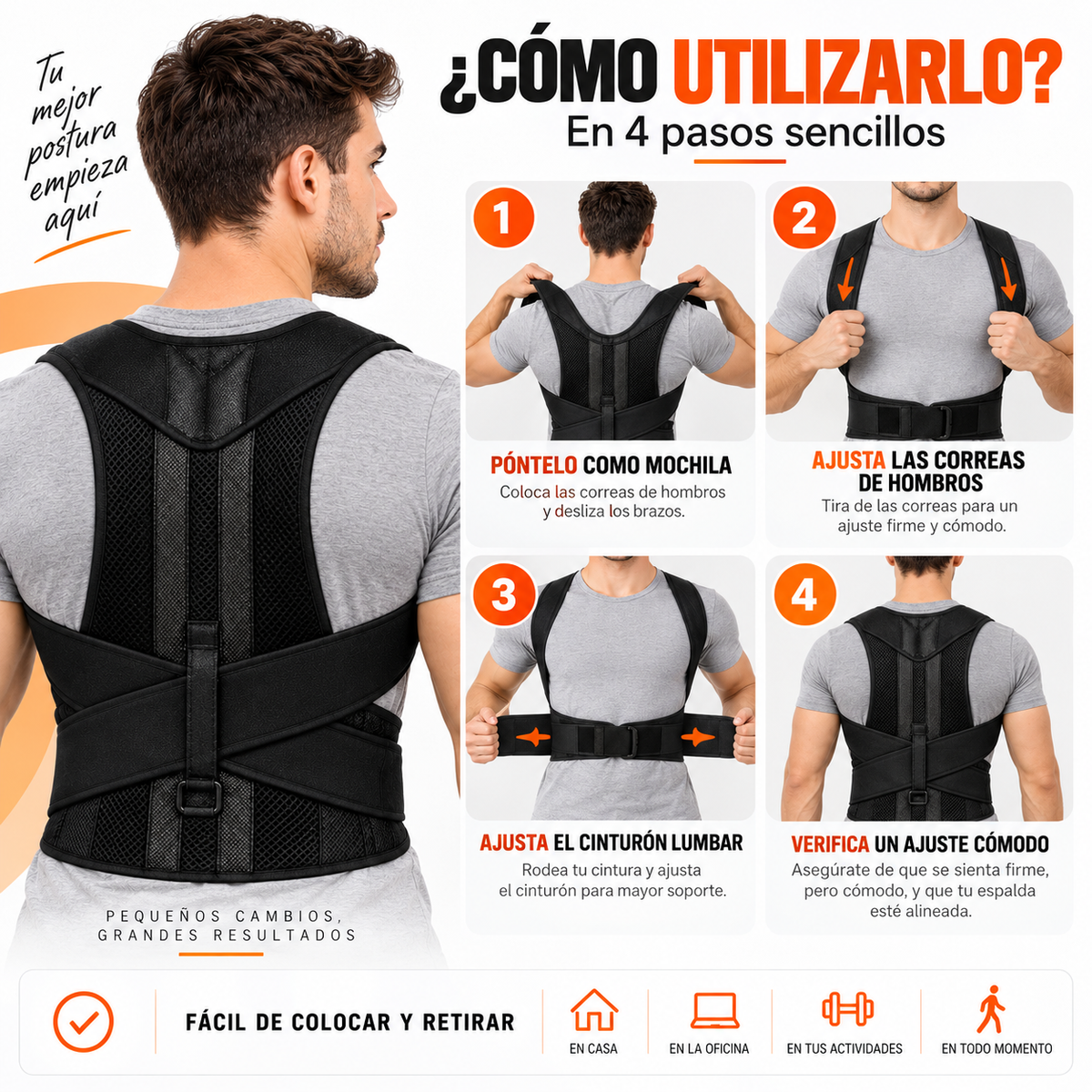 POSTURE FLEX™ | Corrector de Postura con Soporte Lumbar