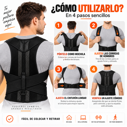 POSTURE FLEX™ | Corrector de Postura con Soporte Lumbar