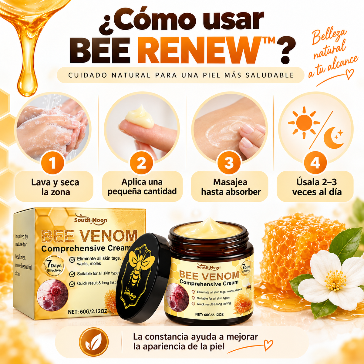 BEE RENEW™ | Crema Reafirmante con Veneno de Abeja