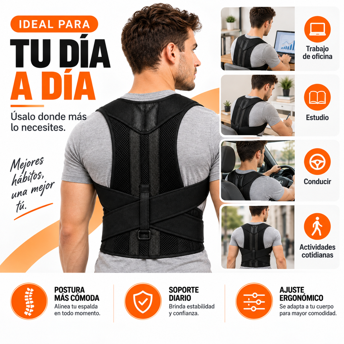 POSTURE FLEX™ | Corrector de Postura con Soporte Lumbar