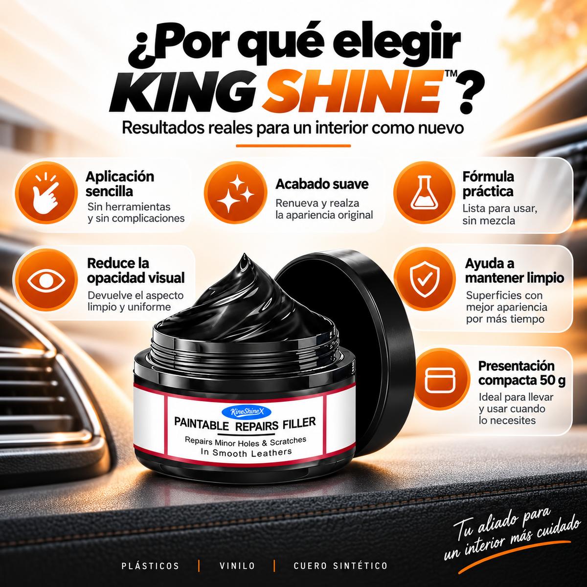 KING SHINE™ | Crema Restauradora de Interiores