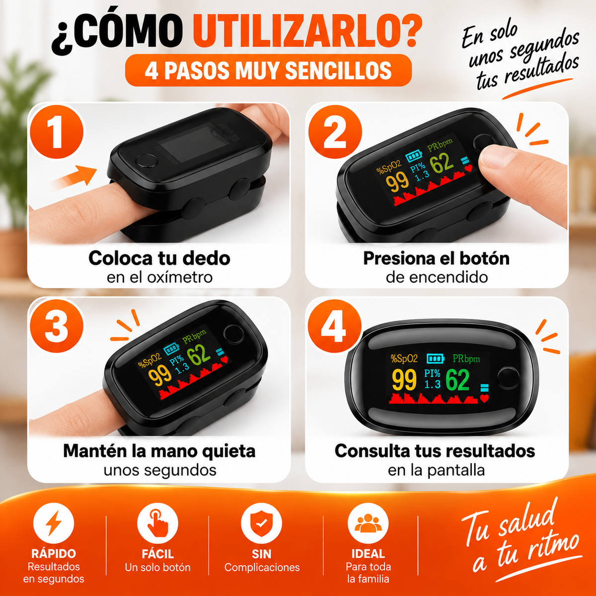 OXYPULSE PRO™ │ Oxímetro Digital de Dedo