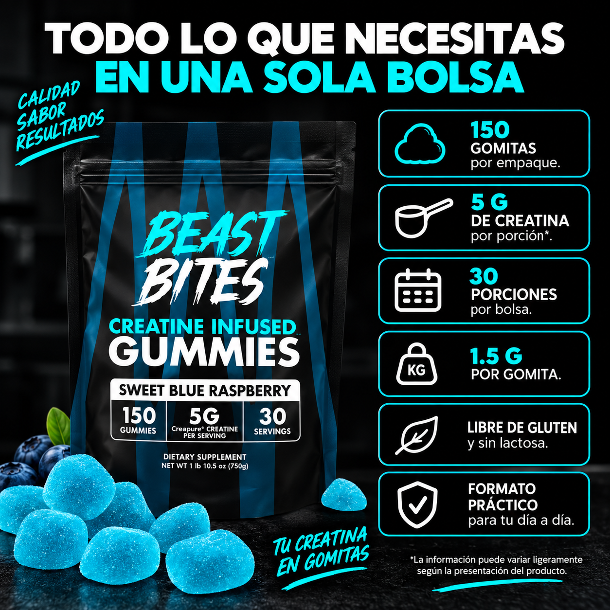 BEAST BITES™ │ Gomitas de Creatina