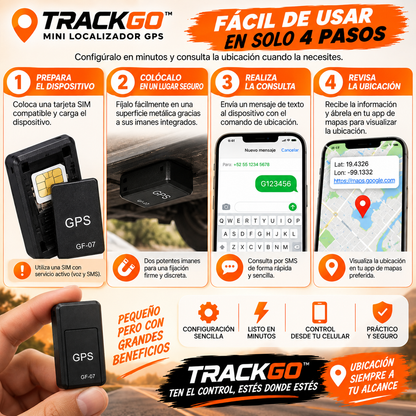 TRACKGO™ │ Mini Localizador GPS Magnético