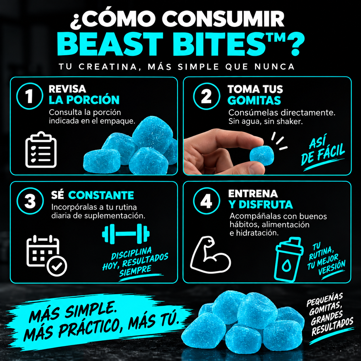 BEAST BITES™ │ Gomitas de Creatina
