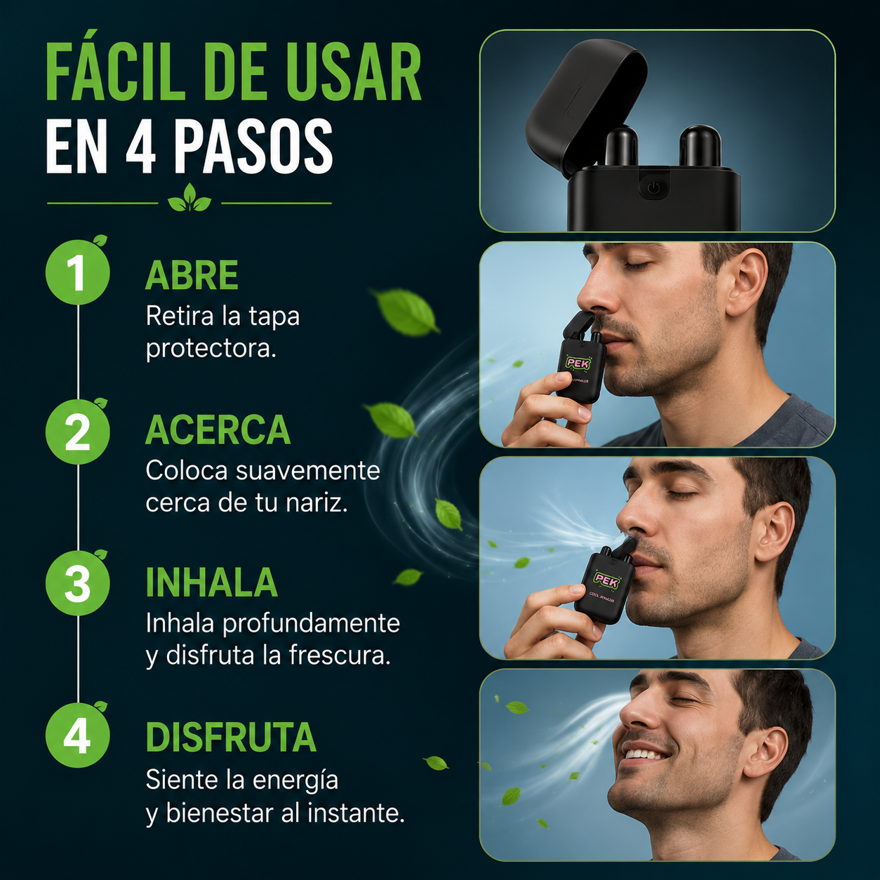 PEK AIR™ | Inhalador Refrescante Portátil