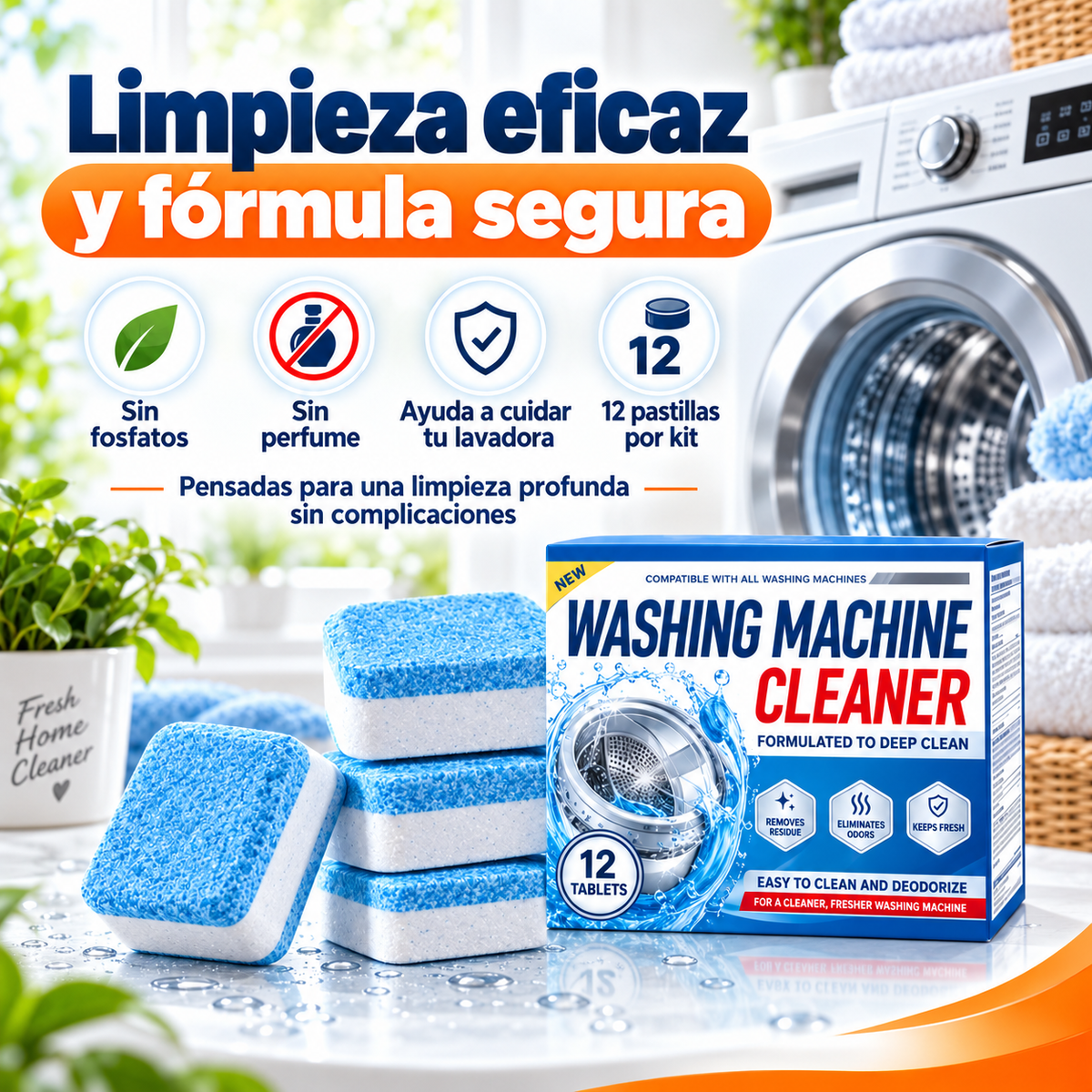 WASHING MACHINE CLEANER│Limpieza Lavadora 12 pcs