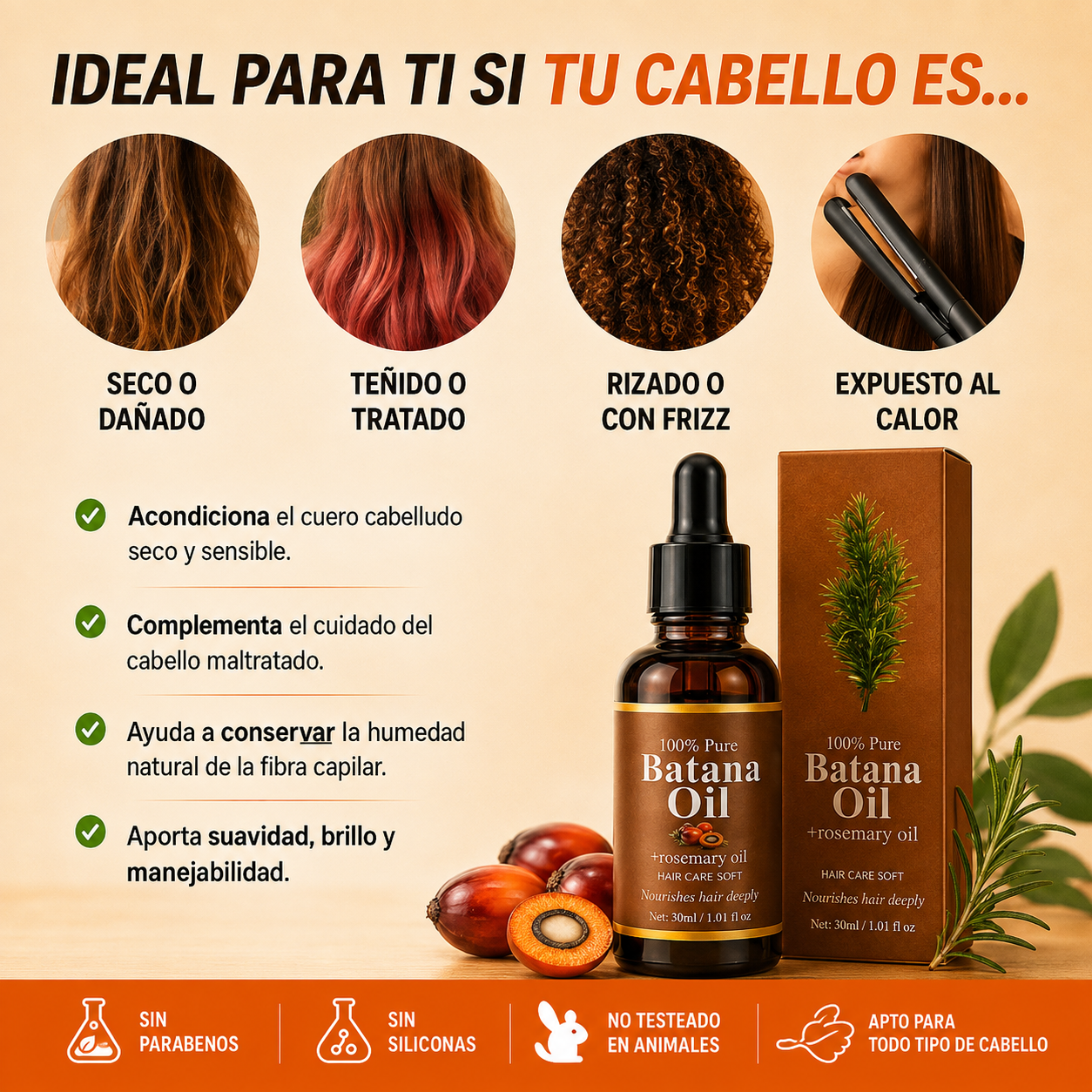 BATANA GLOW™ | Aceite Capilar Orgánico