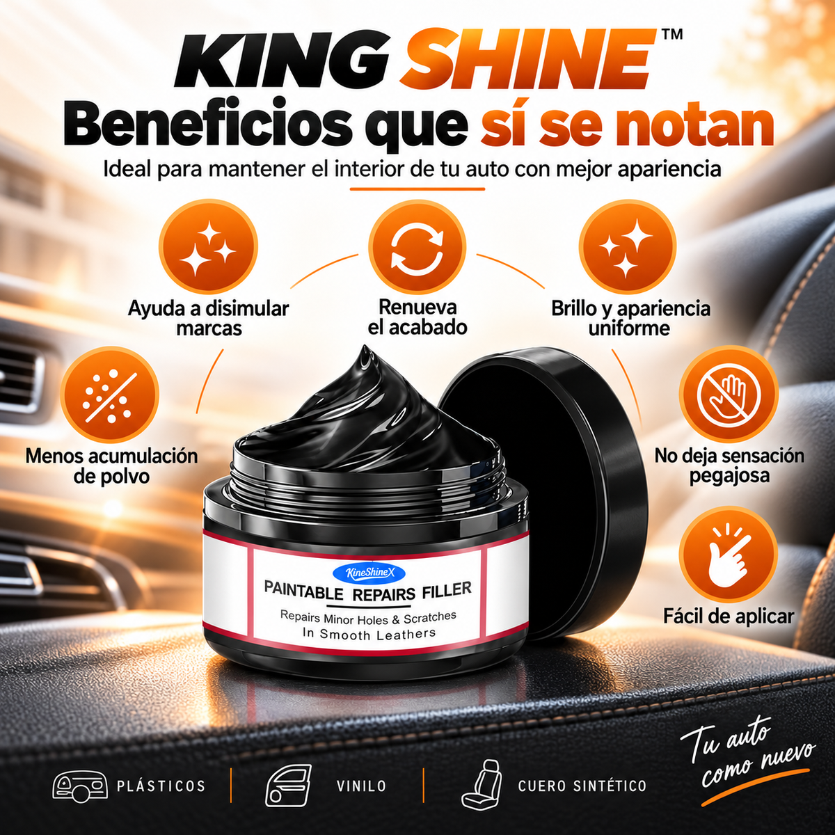 KING SHINE™ | Crema Restauradora de Interiores