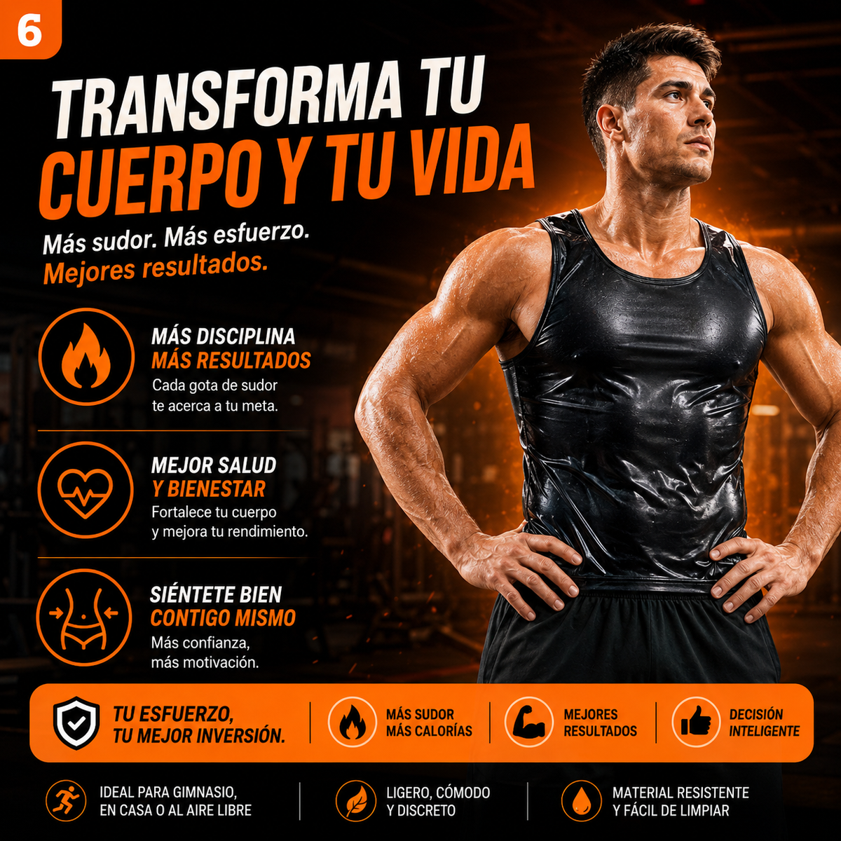THERMOFIT MEN│Playera Sauna