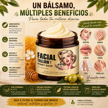 TALLOW HONEY GLOW™ | Bálsamo Nutritivo Facial & Corporal
