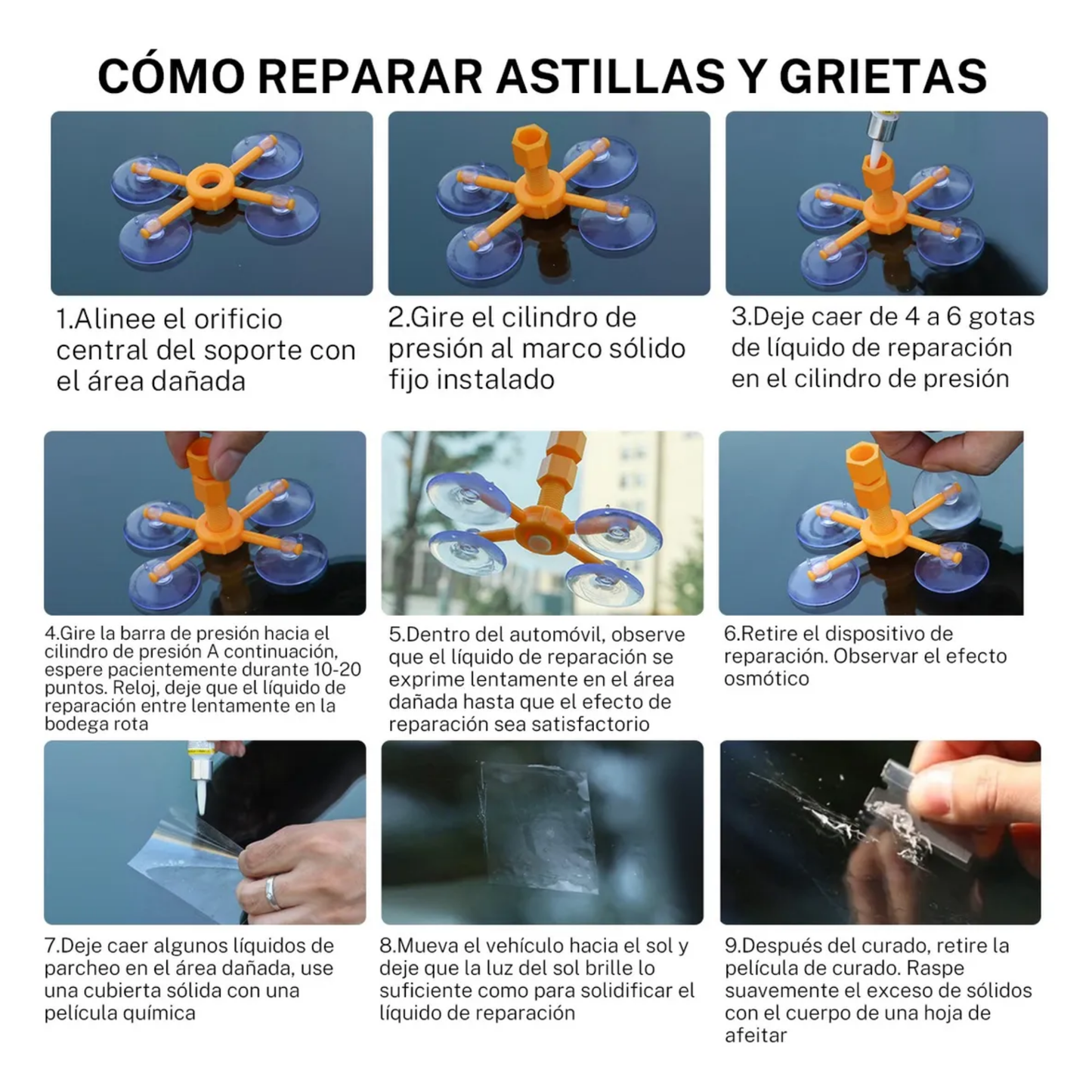 CRISTALFIX PRO™│Kit Reparador Inteligente De Parabrisas