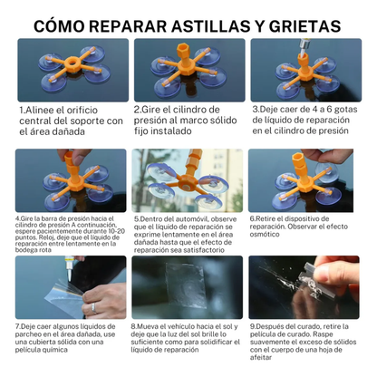 CRISTALFIX PRO™│Kit Reparador Inteligente De Parabrisas