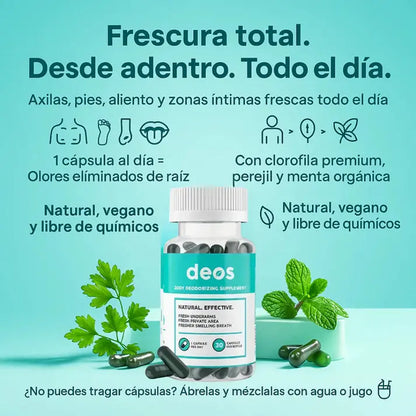 Suplemento DEOS│Elimina Mal Olor (30 caps)